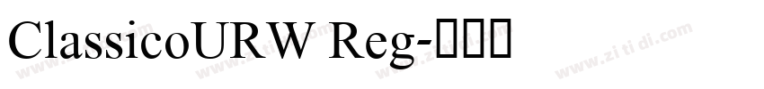 ClassicoURW Reg字体转换
